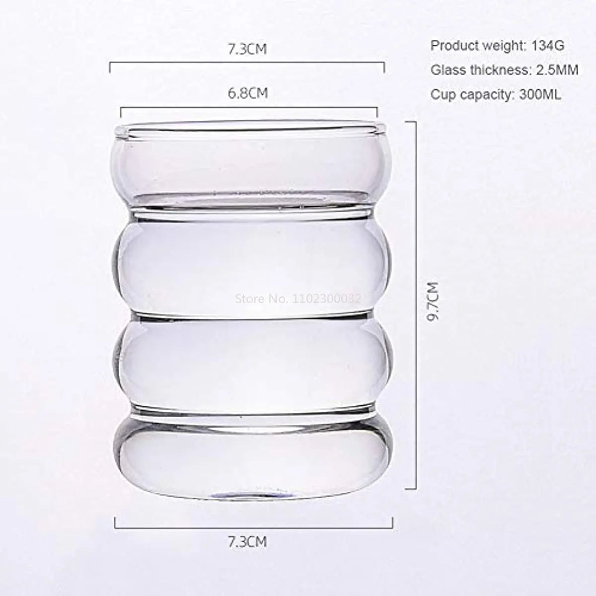 Wave Shape Heat-Resistant Glass Cup