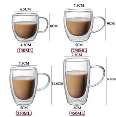 Double Wall Borosilicate Glass Mug
