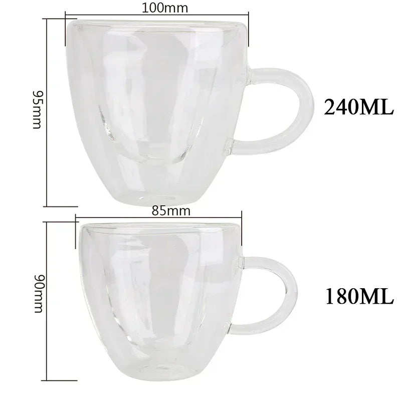 Double Wall Borosilicate Glass Mug