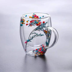 Double Wall Glass Cup with Handle