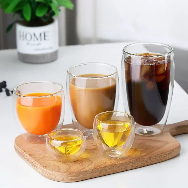 Double Wall Glass Cup Set