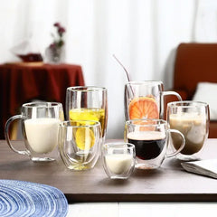 Double Wall Borosilicate Glass Mug