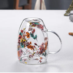 Double Wall Glass Cup with Handle