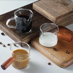 Espresso Glass Cup with Wooden Handle
