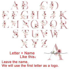 Personalized Floral Initial Mug
