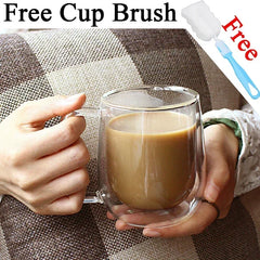 Double Wall Borosilicate Glass Mug