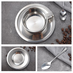 Stainless Steel Coffee Cups Set