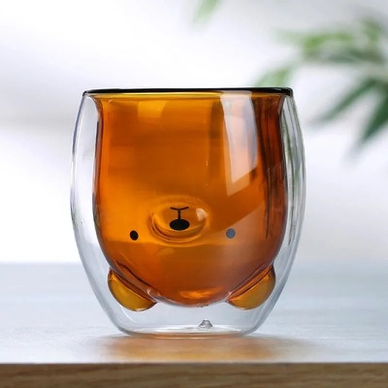 Double-Layer Animal Coffee Mug