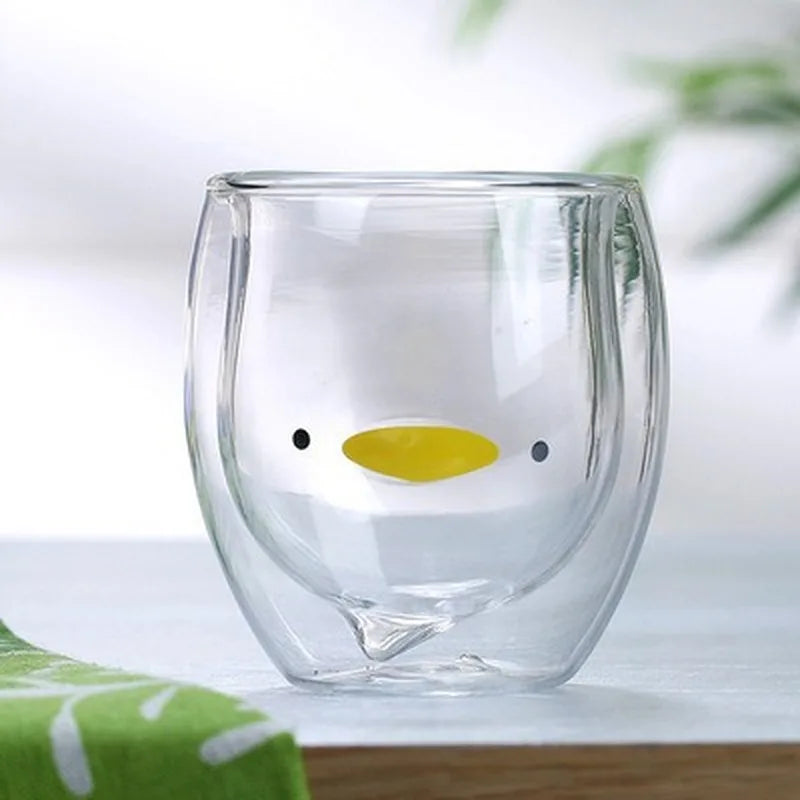 Double-Layer Animal Coffee Mug